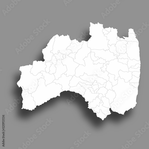 福島　地図　シルエット　アイコン