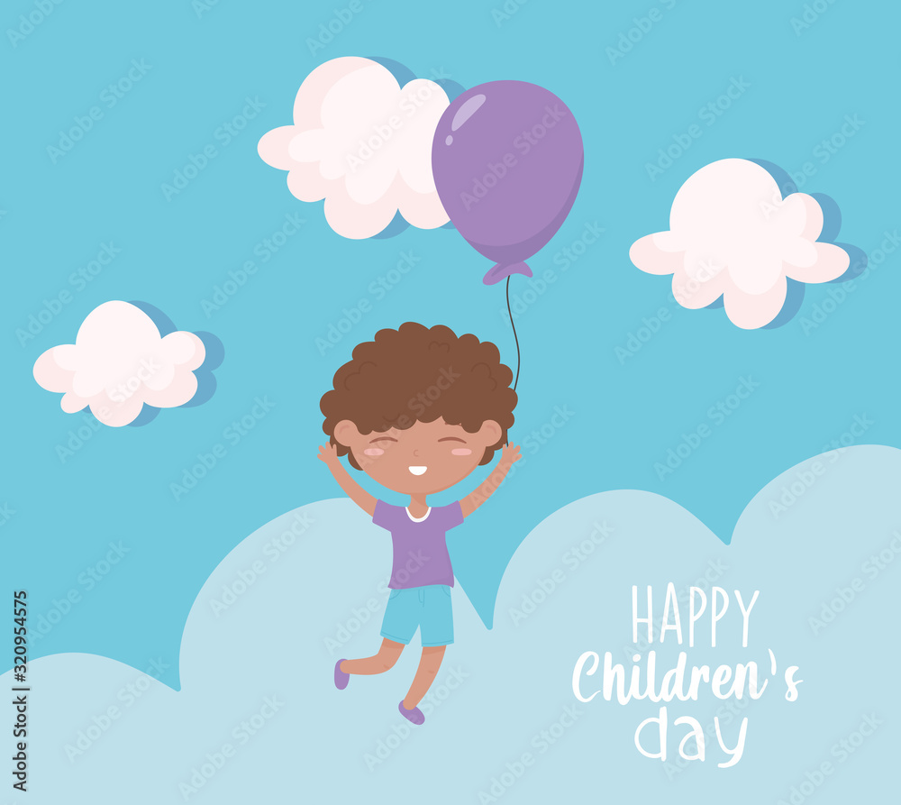 happy childrens day, cute boy holding balloon celebration party happy childrens day, cute boy holding balloon celebration party