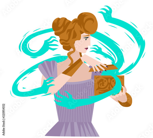 mythology pandora opening a box