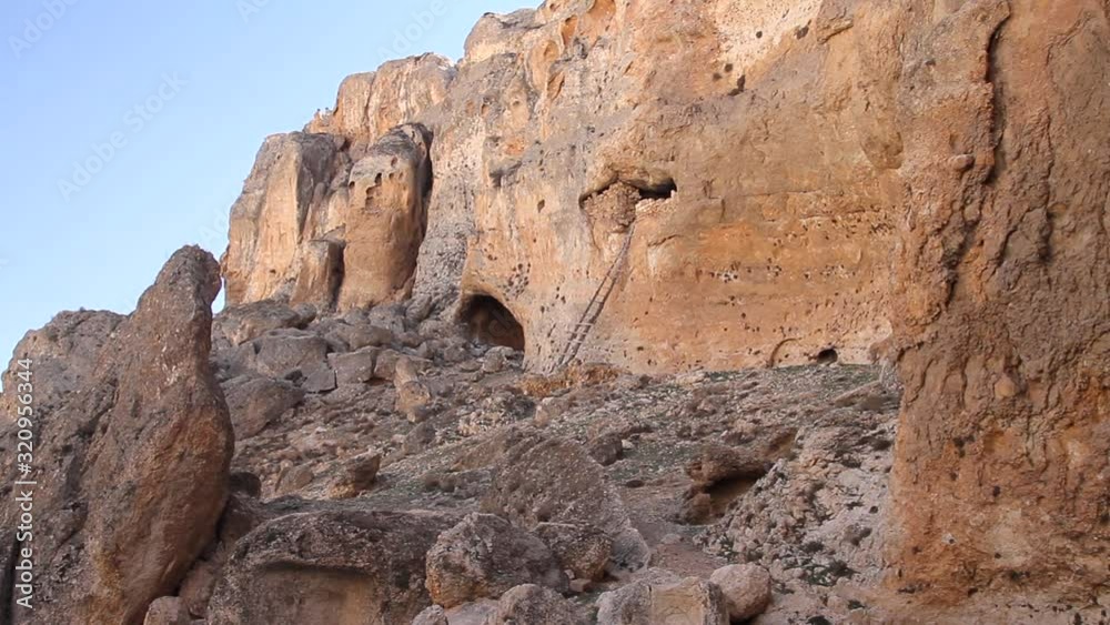 Caves near the Christian town of Maaloula, Syria Caves near the Christian town of Maaloula, Syria