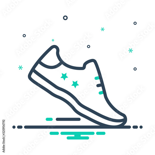 mix icon for running shoe