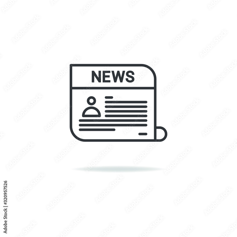 Newspaper icon design isolated on white background. Vector illustration Newspaper icon design isolated on white background. Vector illustration