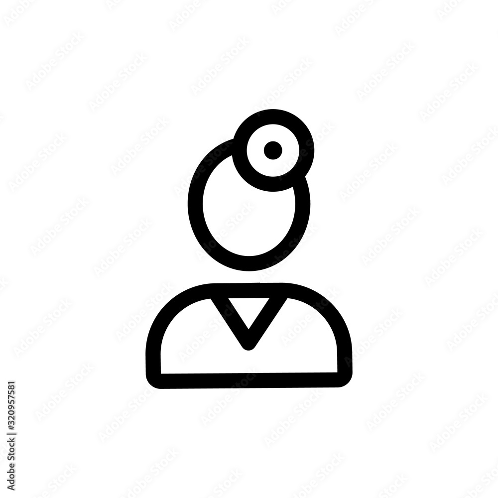 doctor icon vector. Thin line sign. Isolated contour symbol illustration doctor icon vector. Thin line sign. Isolated contour symbol illustration