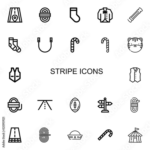 Editable 22 stripe icons for web and mobile