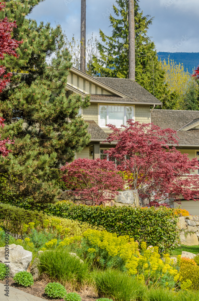 Outdoor landscape in North Vancouver, British Columbia, Canada.