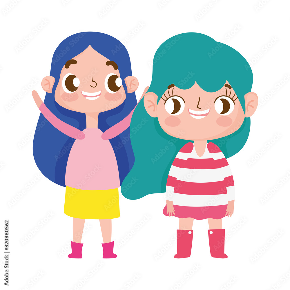 little girls cartoon character gesture facial expression little girls cartoon character gesture facial expression