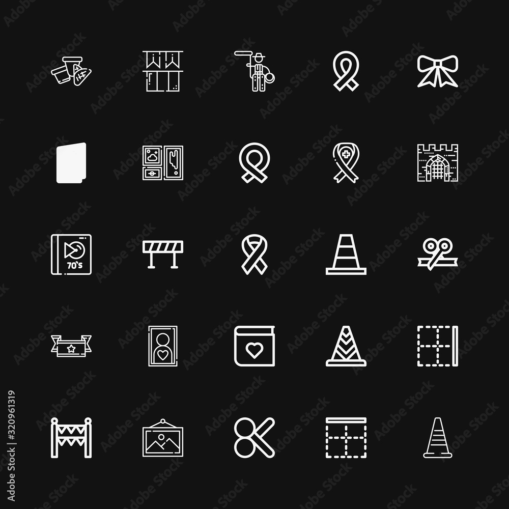 Editable 25 border icons for web and mobile