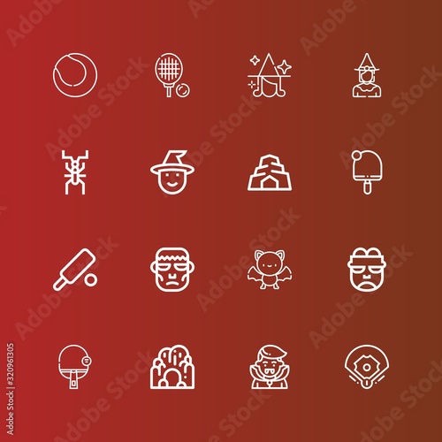 Editable 16 bat icons for web and mobile