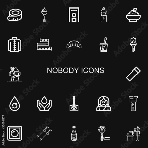 Editable 22 nobody icons for web and mobile