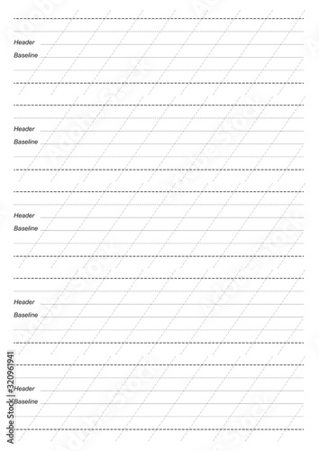 Calligraphy Drill. Calligraphy Paper. Printable Calligraphy Guide