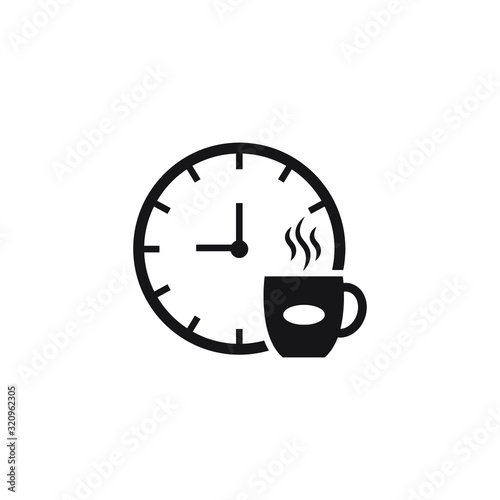 Coffee break time icon design. vector illustration