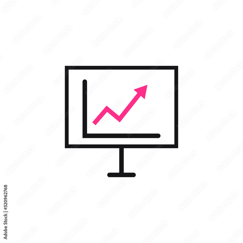 Business Growing Chart Presentation. vector illustration Business Growing Chart Presentation. vector illustration