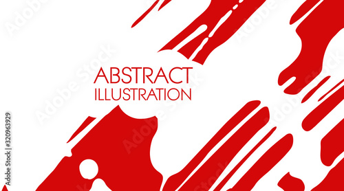 Cool vector bright poster with abstract ink color elements.