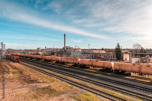 Railroad in a industrial area