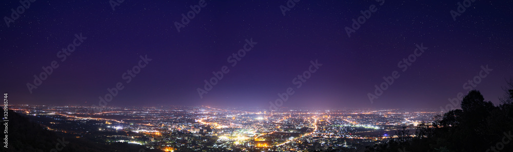 Panorama View of Chiang Mai Cityscape