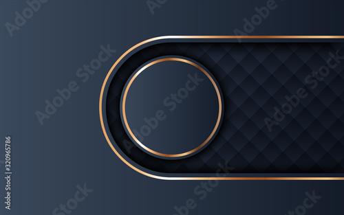 Luxurious dark background with gold glitters.