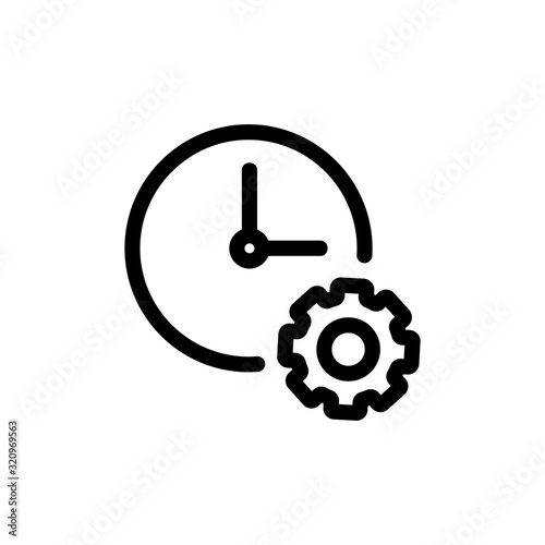 Falling time icon vector. Thin line sign. Isolated contour symbol illustration