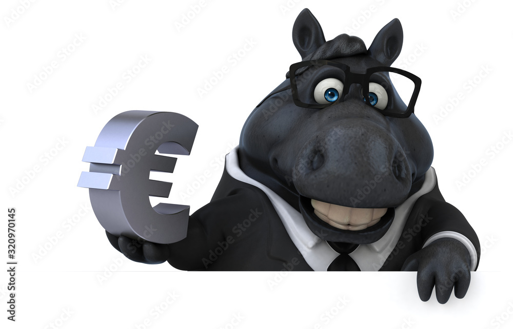 Fun horse - 3D Illustration