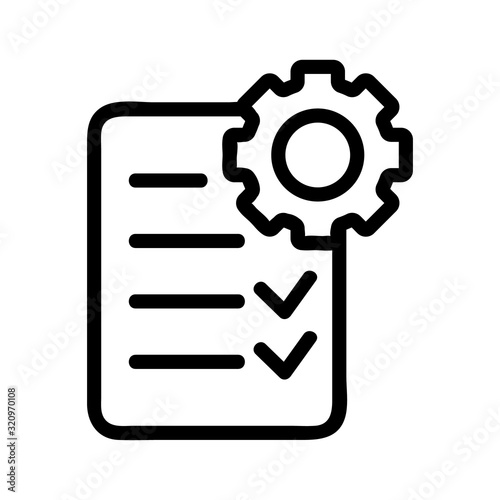 Set up a list of vector icons. Thin line sign. Isolated contour symbol illustration © vectorwin