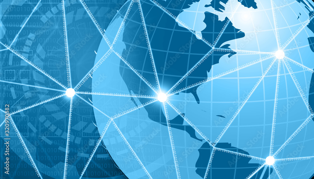 Global telecommunication network. 3d illustration. Global telecommunication network. 3d illustration.