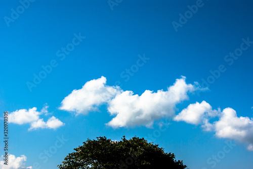青い空に浮かんだ白い雲 © oonoteruaki