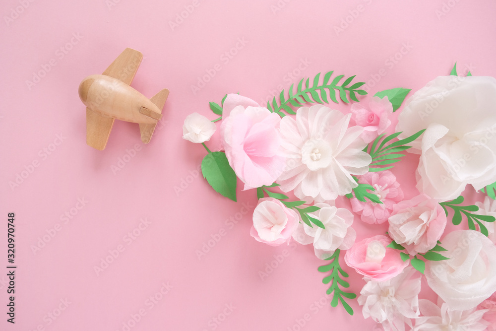 small wooden toy airplane lucky by flower small wooden toy airplane lucky by flower