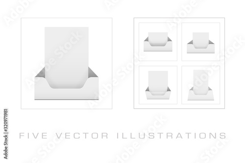 Blank brochure holder template for designers