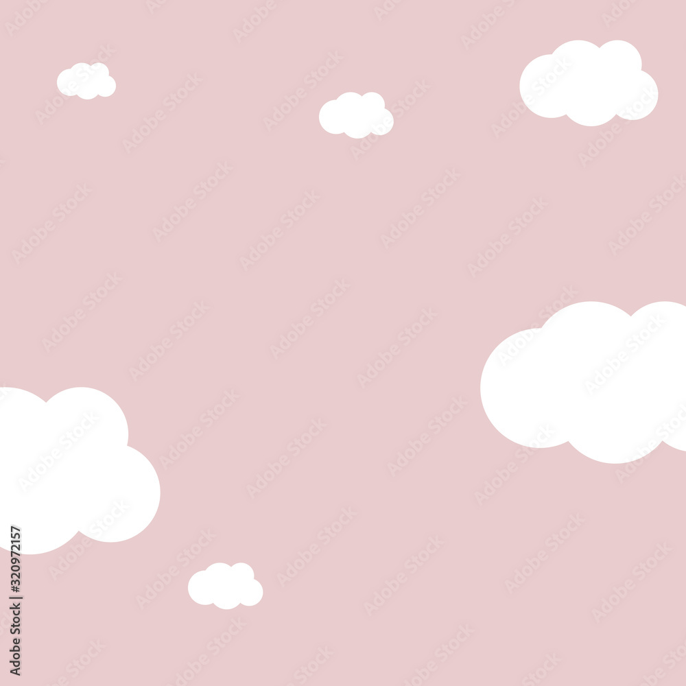 Sky clouds background design, vector illustration