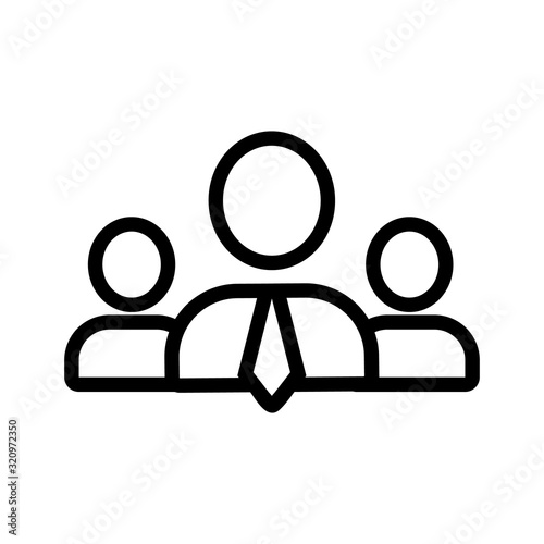 mentor icon vector. Thin line sign. Isolated contour symbol illustration