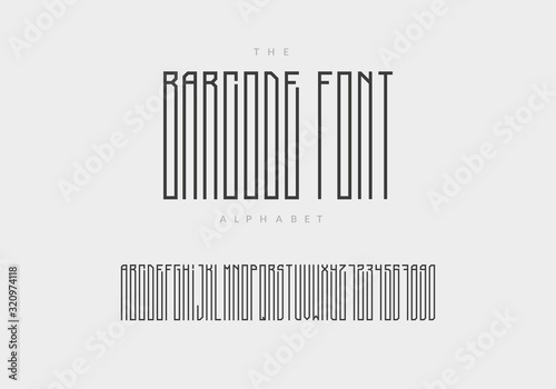 Barcode font aplhabet and numbers. 