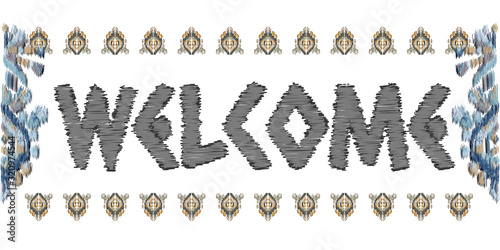 Geometric pattern etnic indian ornamental on color background. Navajo motif texture ornate  design for surface print. Home decor.