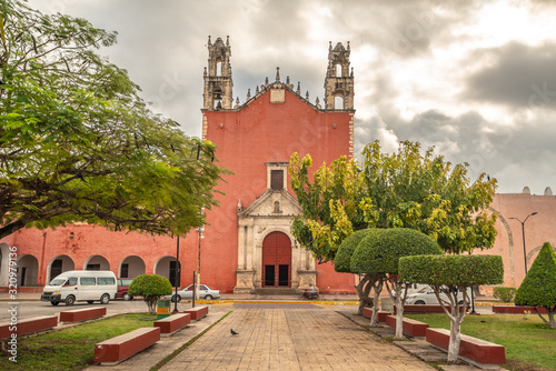 San Juan Bautista Church In Motul Yucatan Mexico