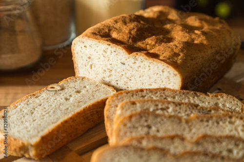 Gluten free bread with almonds.