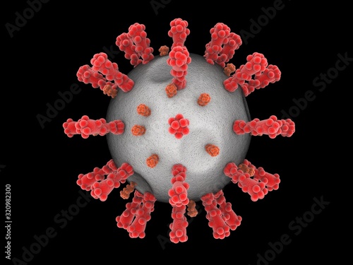 3d rendering corona virus infection photo