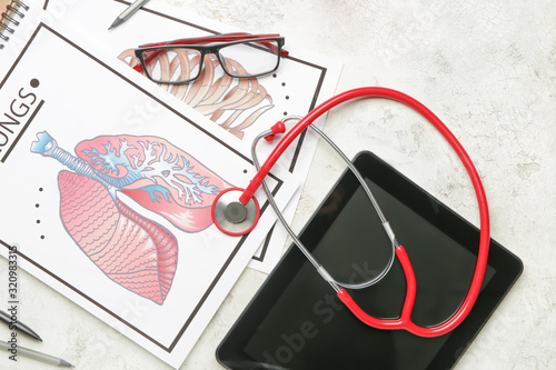 Stethoscope with tablet com...
