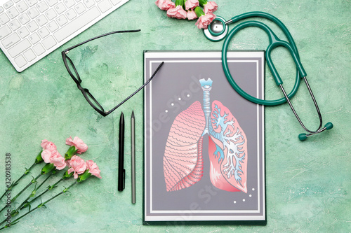 Stethoscope with drawing of...