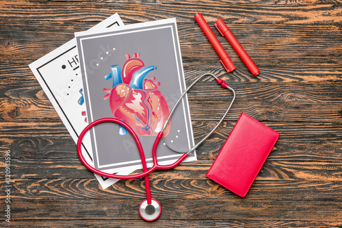 Stethoscope with drawing of...