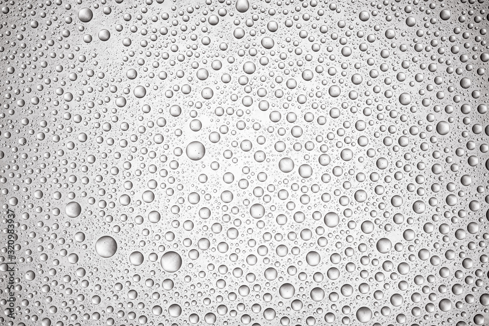 Drops of water on light background