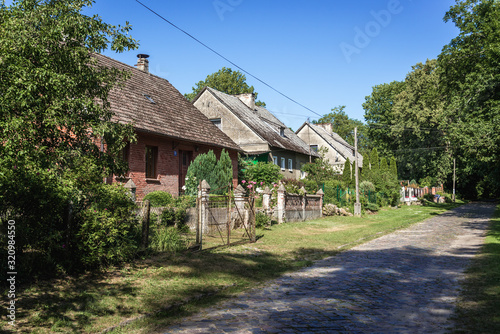 Houses in Berkanowo, small village located in West Pomerania region of Poland