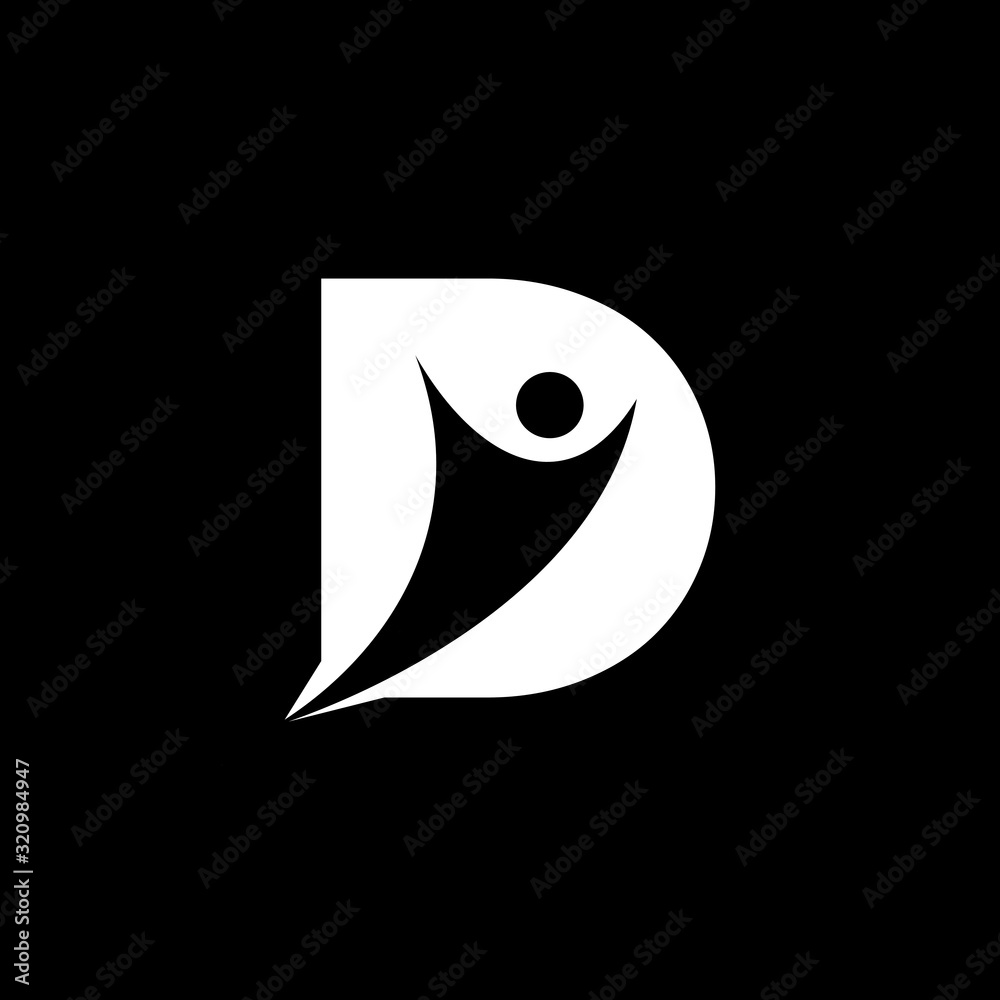 d human logo design vector icon d human logo design vector icon