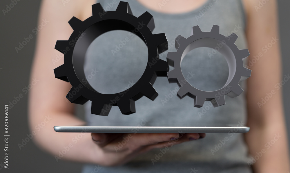 gear Technology setting concept background. gear Technology setting concept background.