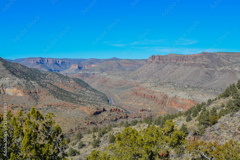 Obraz premium Scenic Beauty of Salt River Canyon in Gila County, Tonto National Forest, Arizona USA