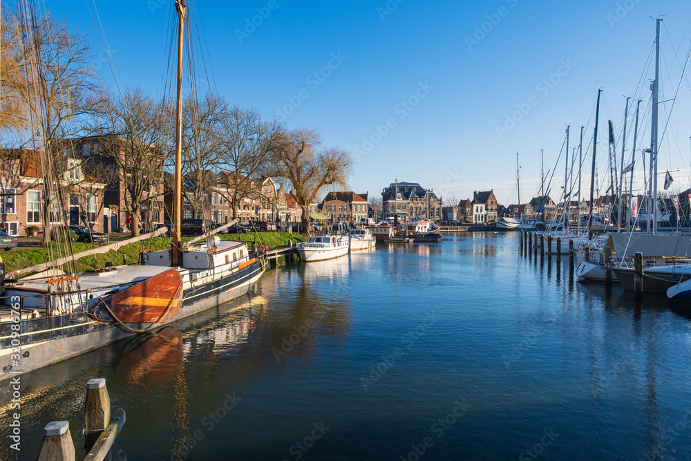 Blick in den Hafen von Enkhuizen/Niederlande
