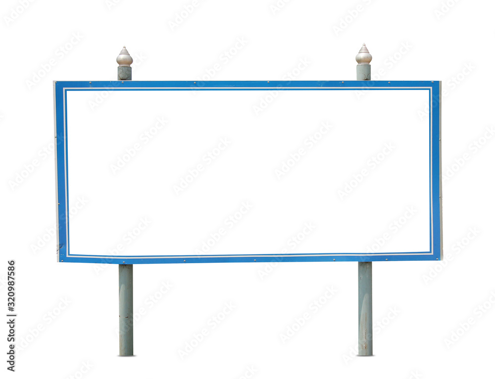 Billboard advertising, banner, empty place for ad isolated on white background, This has clipping path. Billboard advertising, banner, empty place for ad isolated on white background, This has clipping path.