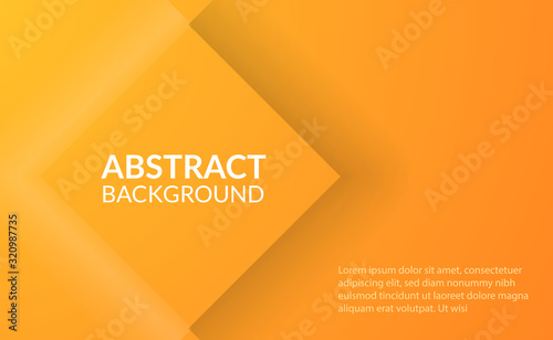 neumorphism 3d shadow and light rectangle. simply and modern background. vibrant yellow color