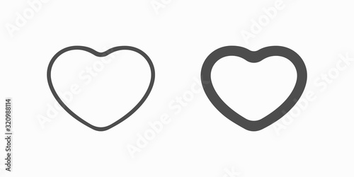 Black heart icon design element. Logo element illustration. Love symbol icon vector