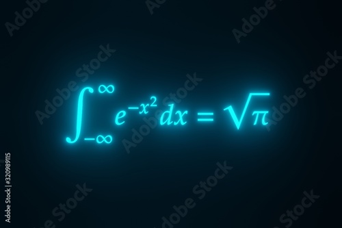 Fotografi Formula of Gaussian integral in cyber space