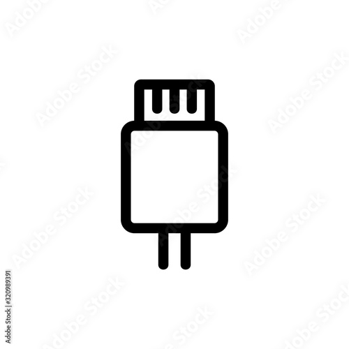 cable internet icon vector. Thin line sign. Isolated contour symbol illustration