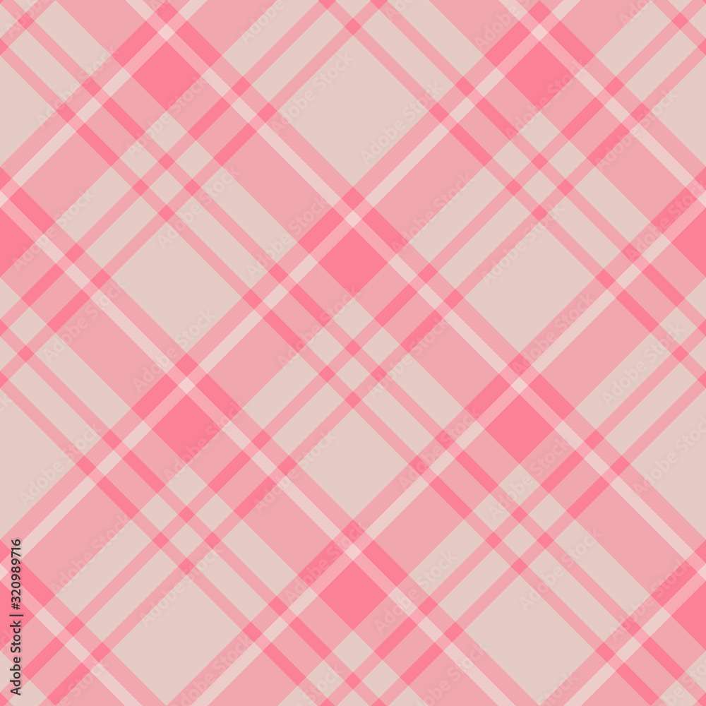 Fototapeta premium Seamless pattern in gentle light pink colors for plaid, fabric, textile, clothes, tablecloth and other things. Vector image. 2