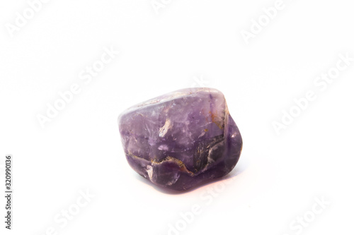 Beautiful mineral amethyst isolated on white background